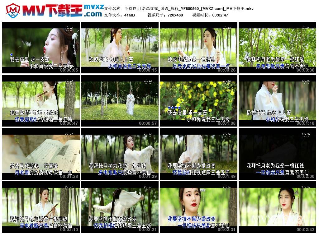 毛省曈-月老牵红线_国语_流行_YF800560